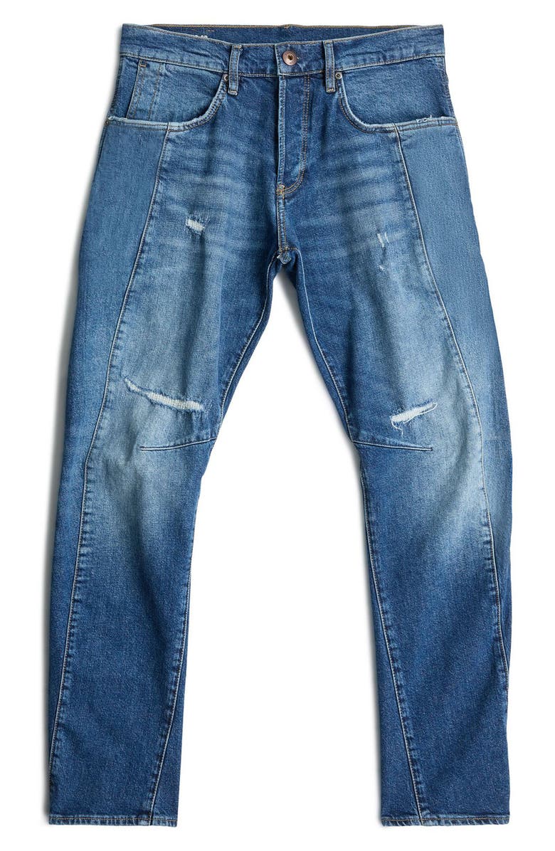 G-STAR Contour 3D Ripped Slim Fit Jeans, Alternate, color, Vintage Sakarya Rest