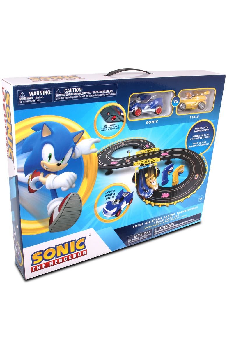 NKOK Sonic The Hedgehog All Stars Racing Transformed RC Slot Car Set Race Set, Alternate, color, 