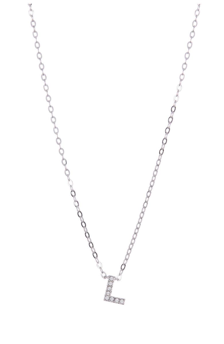 Nadri Pave CZ Initial Pendant Necklace, Alternate, color,