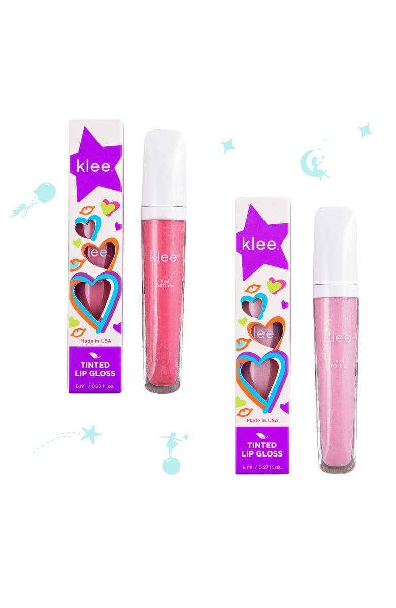 Klee Naturals Tahoe Interlude and Aspen Rhythm - Kids' Tinted Lip Gloss Bundle, Main, color, Pink