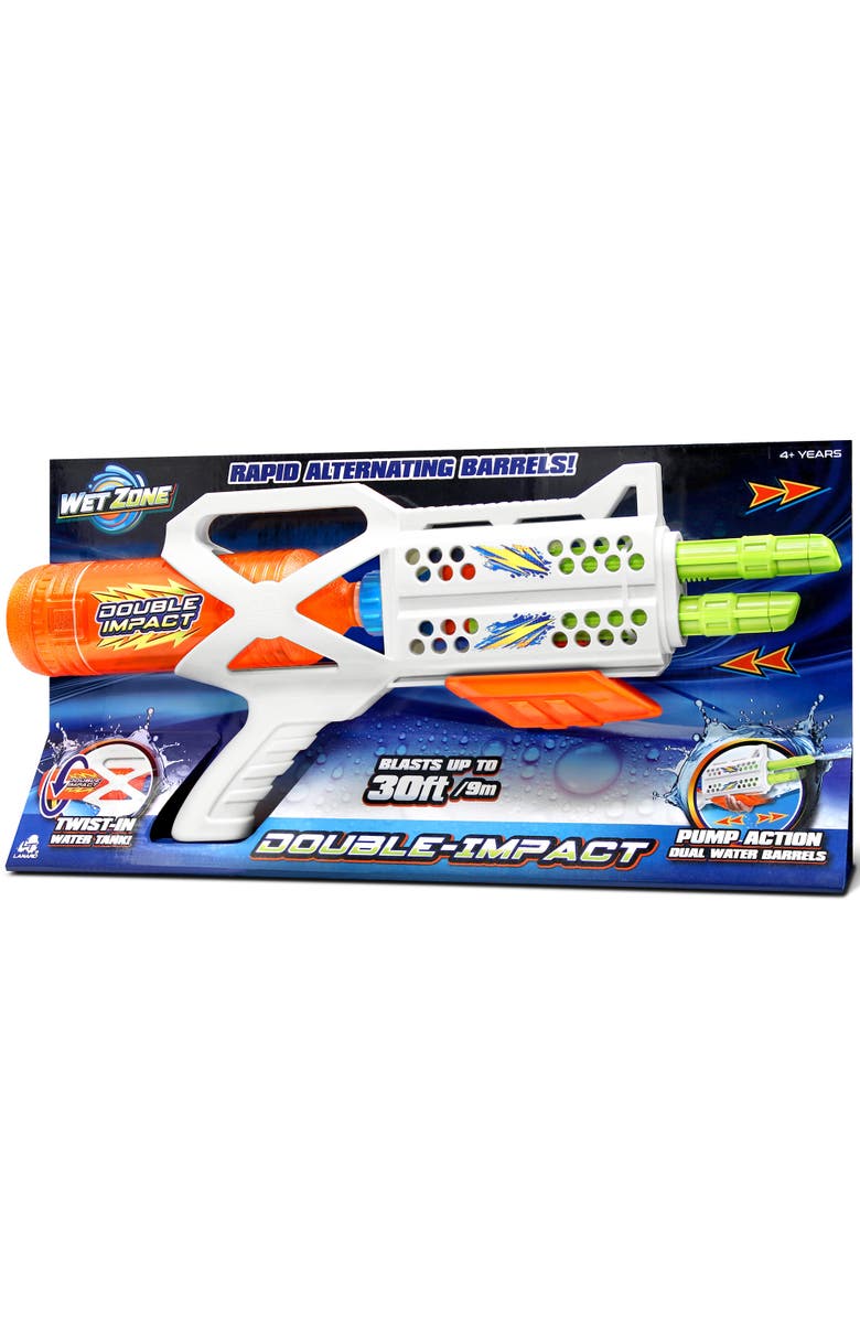Lanard Water Blaster, Double Impact, Pump Action Dual Barrels, Main, color, Multicolored