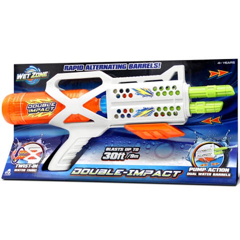 Water Blaster, Double Impact, Pump Action Dual Barrels