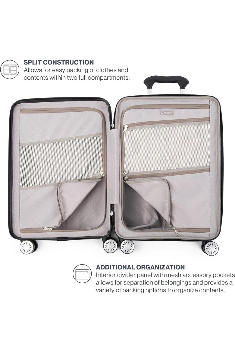 Pathways 3 Hardside Expandable 21" Carry On Spinner Luggage, Alternate, color, Black Knight