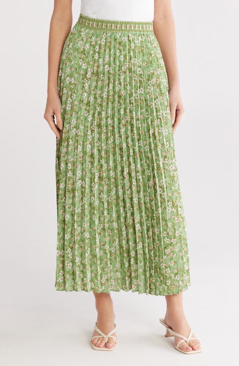 Pleated Maxi Skirt