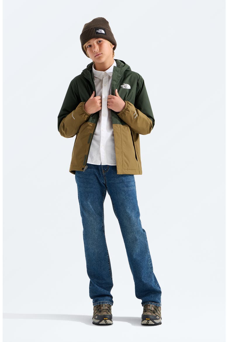 Kids' Antora Water Repellent Rain Jacket, Alternate, color, BOTTLE GREEN/ CARAWAY SEED