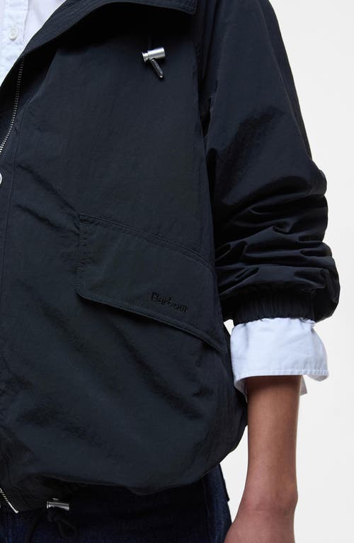 Barbour Orson Showerproof Hooded Jacket In Black Safari Dress T