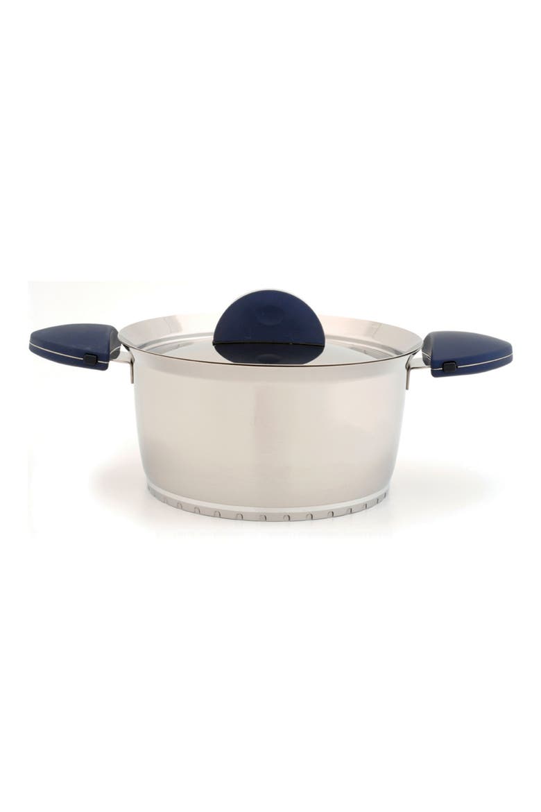 Stacca Covered 7-Quart Stock Pot, Main, color, BLUE