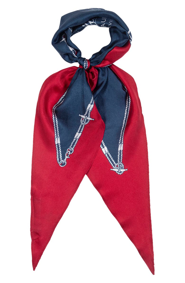 Lauren Ralph Lauren Small Nautical Silk Diamond Scarf, Main, color,