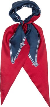 Lauren Ralph Lauren Small Nautical Silk Diamond Scarf