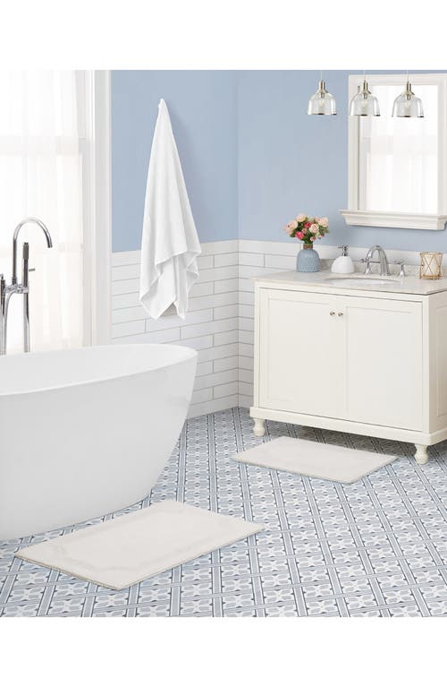 Laura Ashley Reversible Cotton Bath Rug In Ivory
