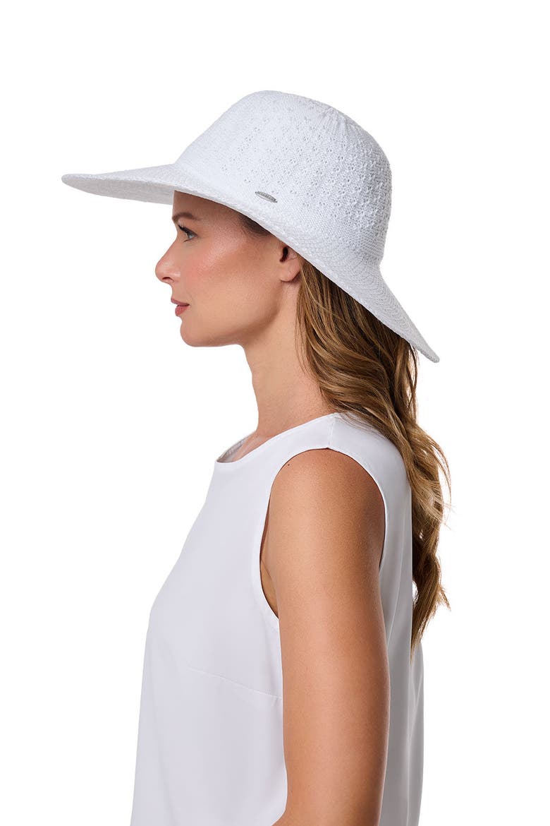 Women's Perla Packable Sun Hat, UPF 50+ Sun Protection, Alternate, color, White