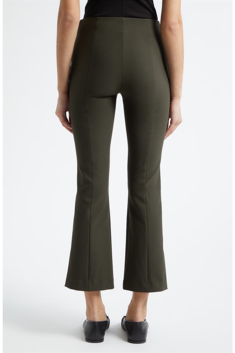 Mid Rise Crop Flare Pants with Side Split Hem, Alternate, color, DARK THYME