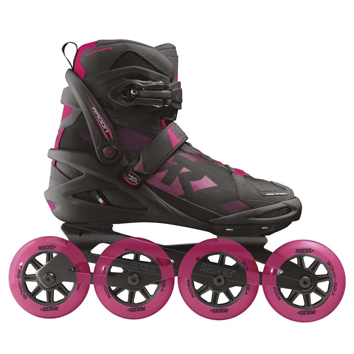 Roces Radon W TIF Womens Inline Skates, Main, color, Black/Magenta