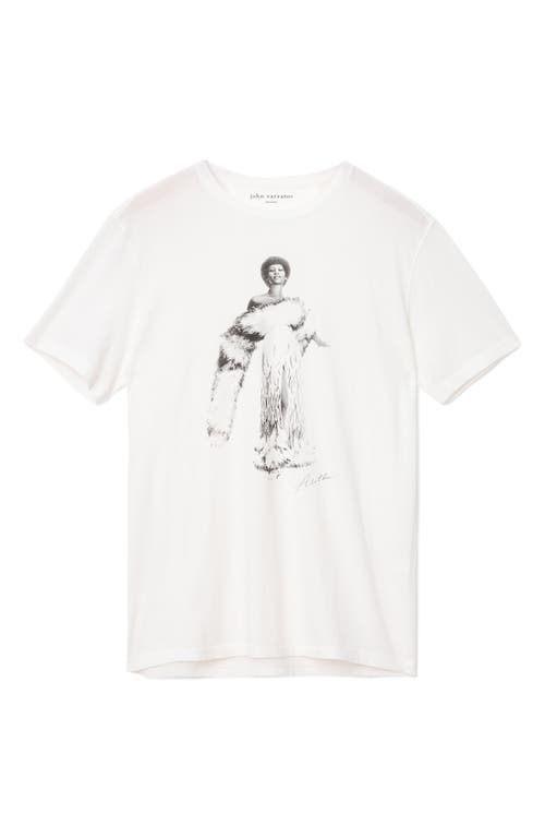 John Varvatos Aretha Franklin Graphic T-shirt In Neutral