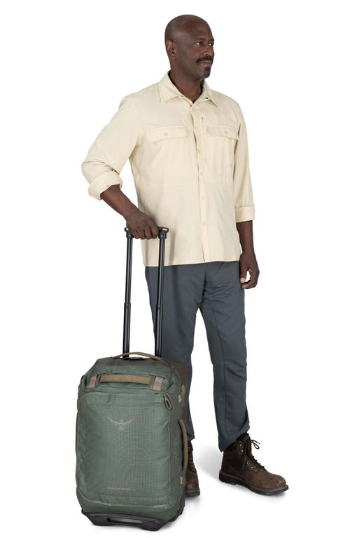 Osprey Transporter 40-liter Duffle Wheeled Carry-on Luggage In Pine Leaf/earl Grey