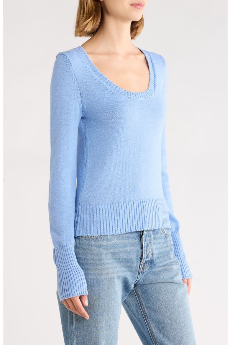 Honora Scoop Neck Sweater, Alternate, color, BLUE