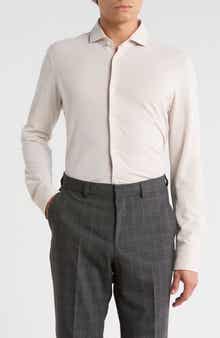 BOSS Hank Kent Slim Fit Linen Dress Shirt