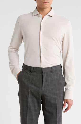 BOSS Hank Kent Slim Fit Linen Dress Shirt