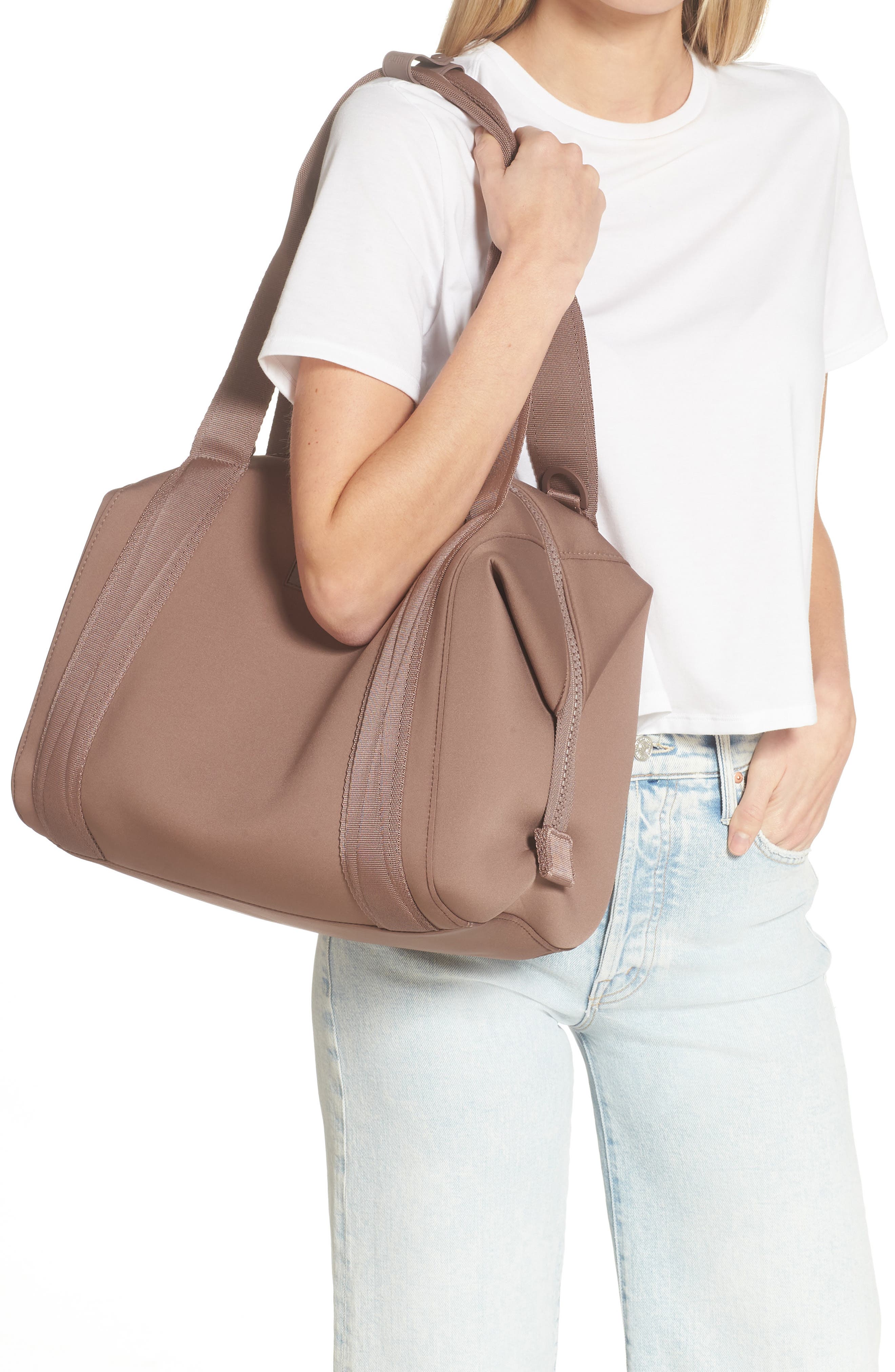 Landon Medium Neoprene Carryall, Alternate, color, DUNE
