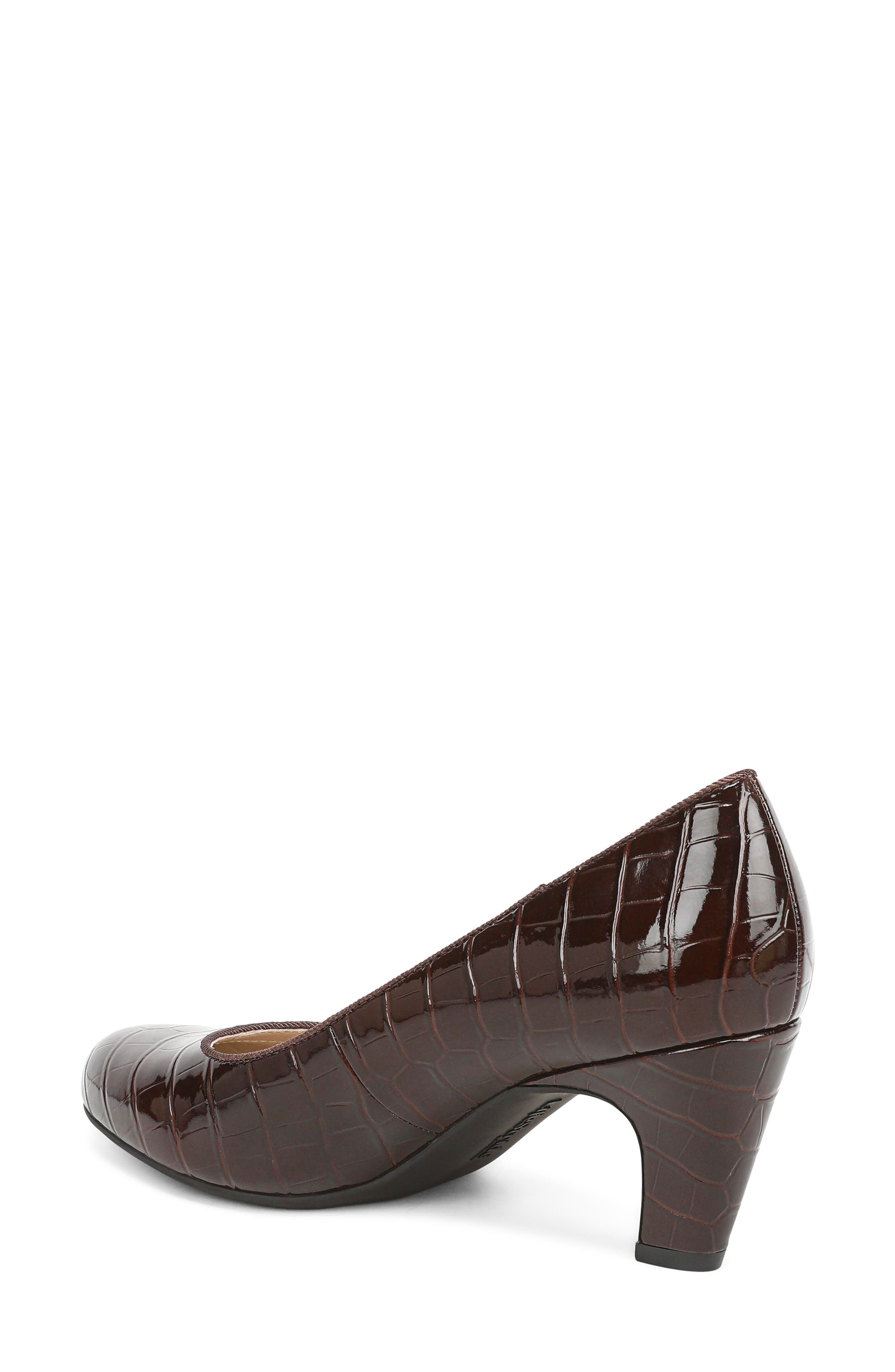 Parigi Croc Embossed Faux Leather Pump, Alternate, color, DARK CHOCOLATE