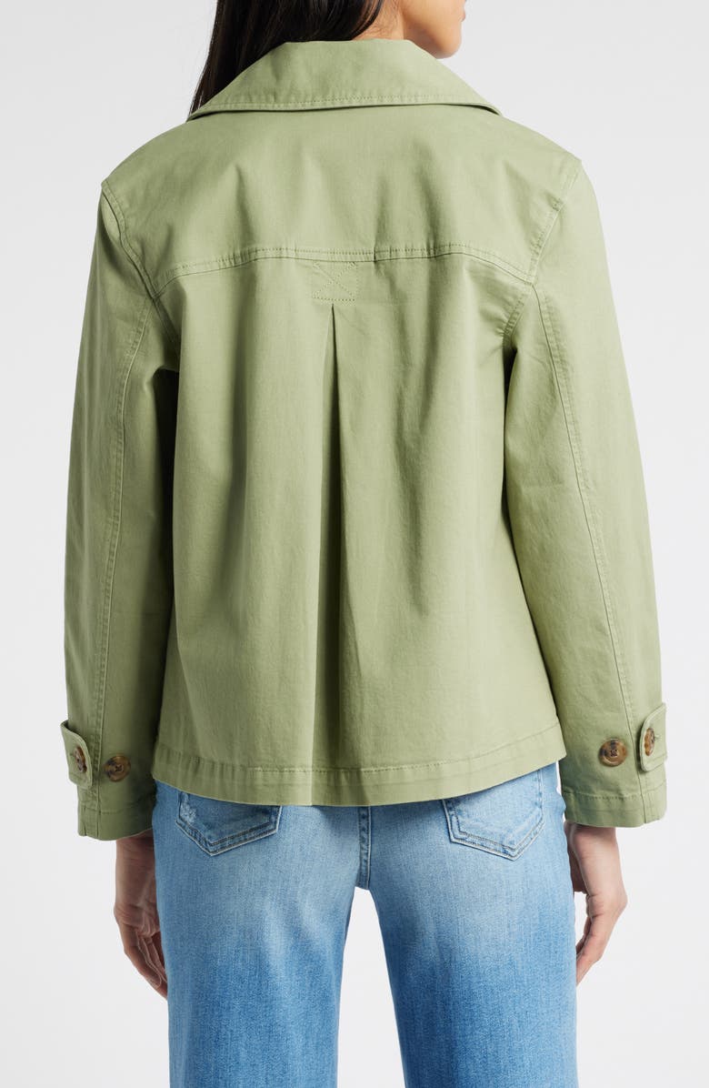 Caslon<sup>®</sup> Swing Trench Coat, Alternate, color, Olive Acorn
