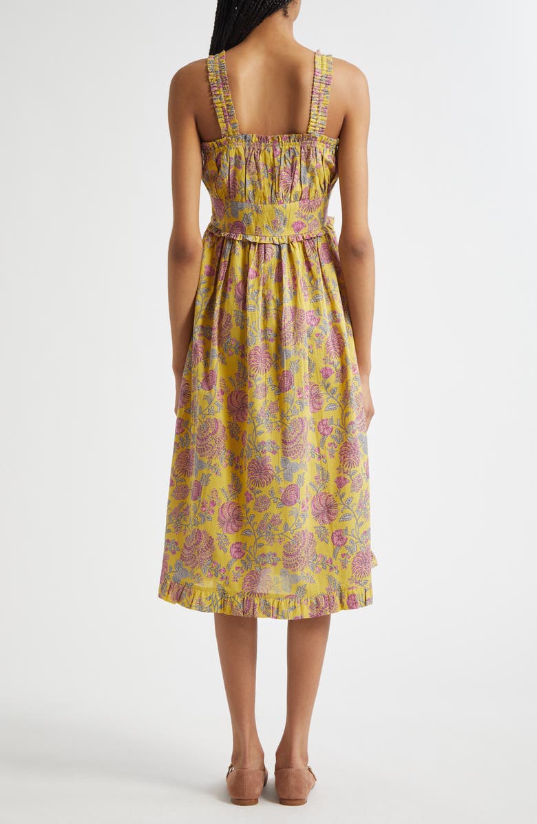 MILLE Calla Floral Cotton Sundress, Alternate, color, Citron Floral