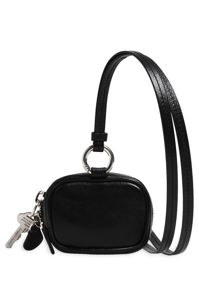 Acne Studios Camero Clip Earbuds Case, Alternate, color, Black