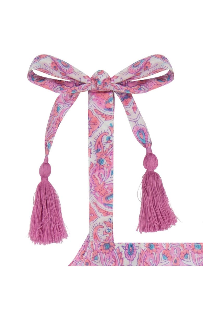 Mer St. Barth Zoe Baby Romper Pink Paisley, Alternate, color, 