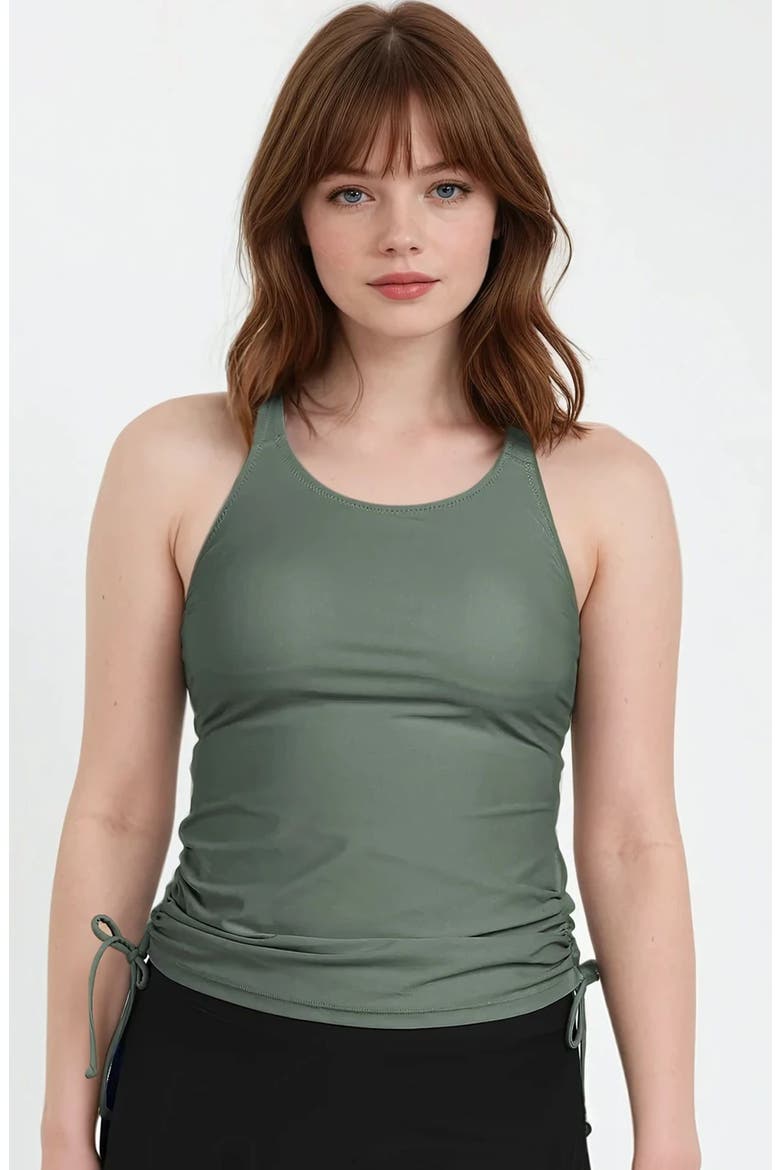 Maya Tankini Swim Top With Removable Cups, Main, color, Sage Green