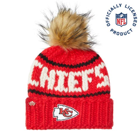 Red Chiefs Beanie With Faux Fur Pom