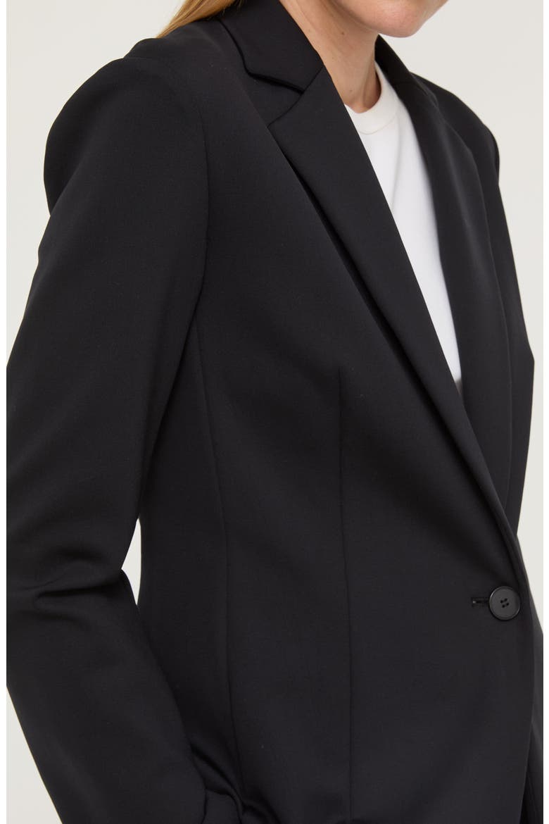 Fitted Neoprene Blazer, Alternate, color, BLACK