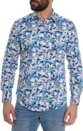 Robert Graham Floral Checks Print Long Sleeve Shirt