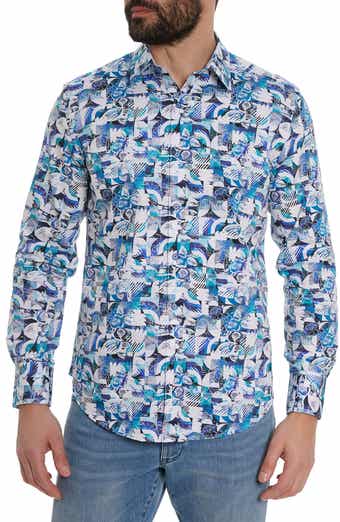 Robert Graham Floral Checks Print Long Sleeve Shirt