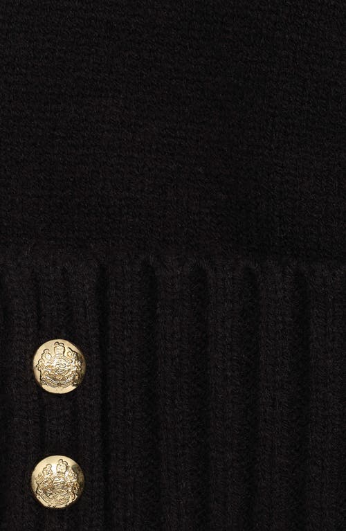 Lauren Ralplh Lauren Crest Knit Beanie In Black