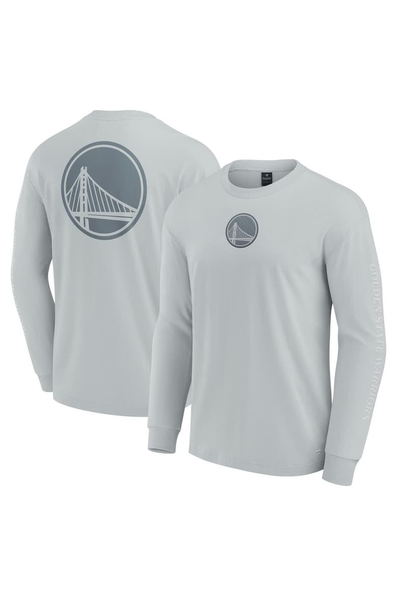 Men's Fanatics Gray Golden State Warriors Elements Strive Long Sleeve T-Shirt, Main, color, Gray