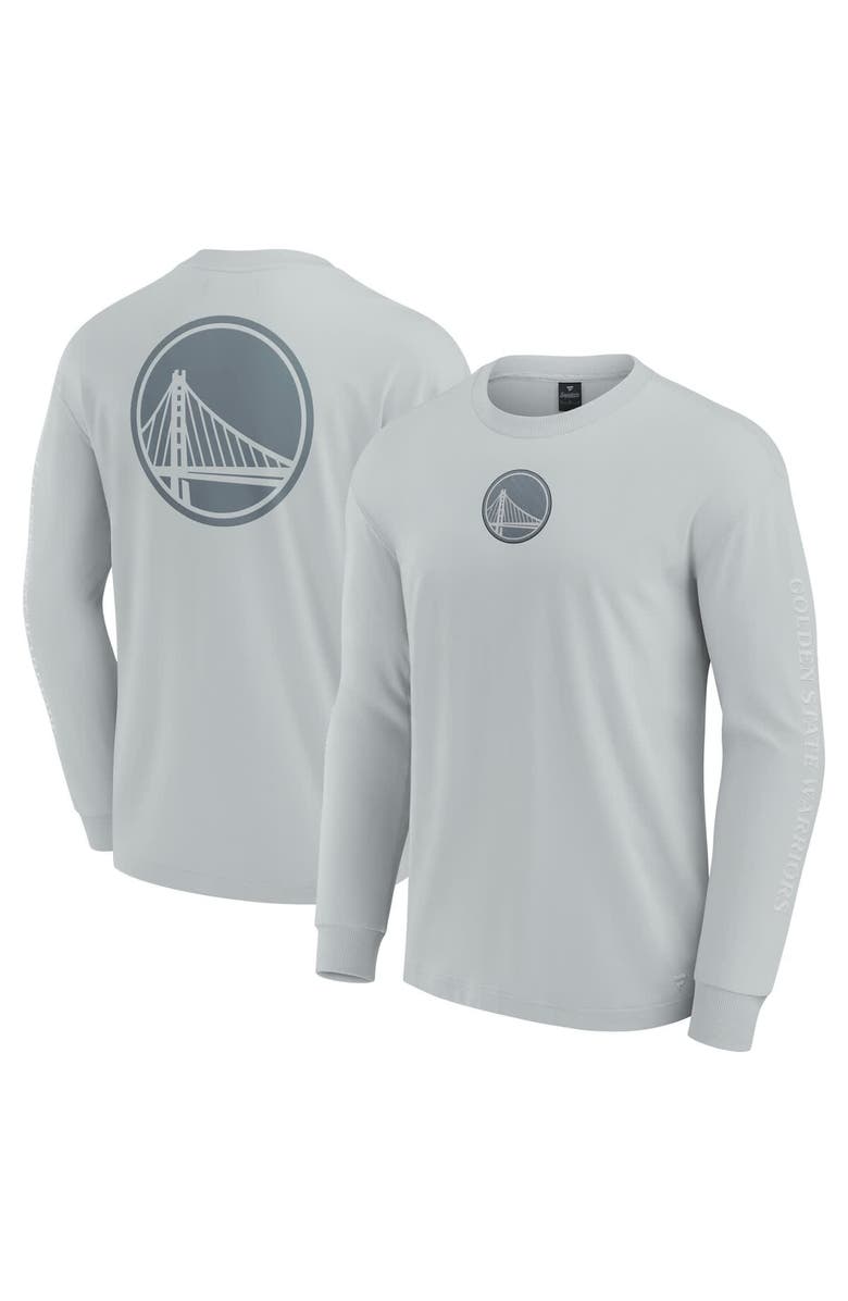 FANATICS Men's Fanatics Gray Golden State Warriors Elements Strive Long Sleeve T-Shirt, Main, color, Gray