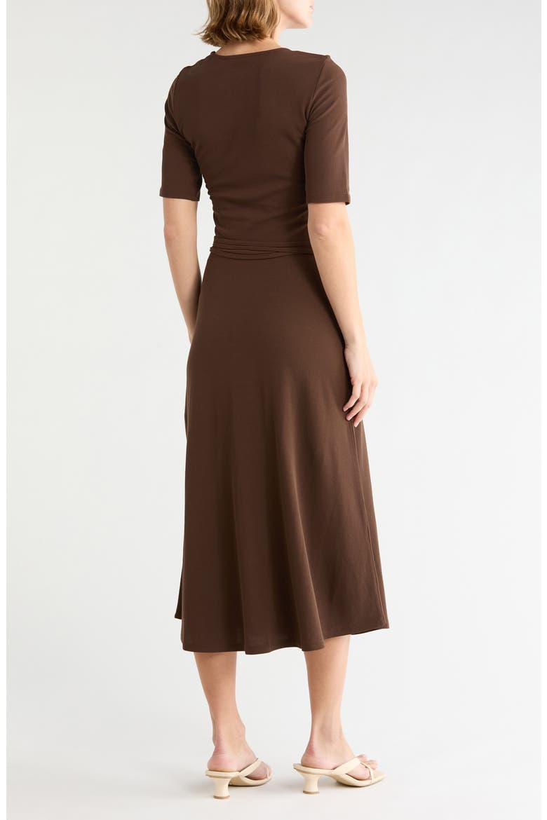 Tie Waist Jersey Dress, Alternate, color, CLOVE