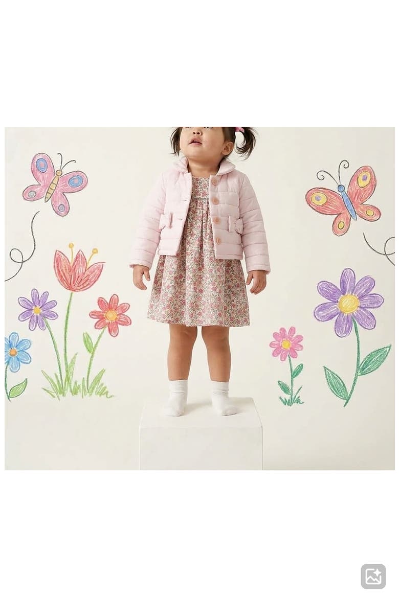 Clara Quilted Jacket with Bows, Alternate, color, LIGHT PINK