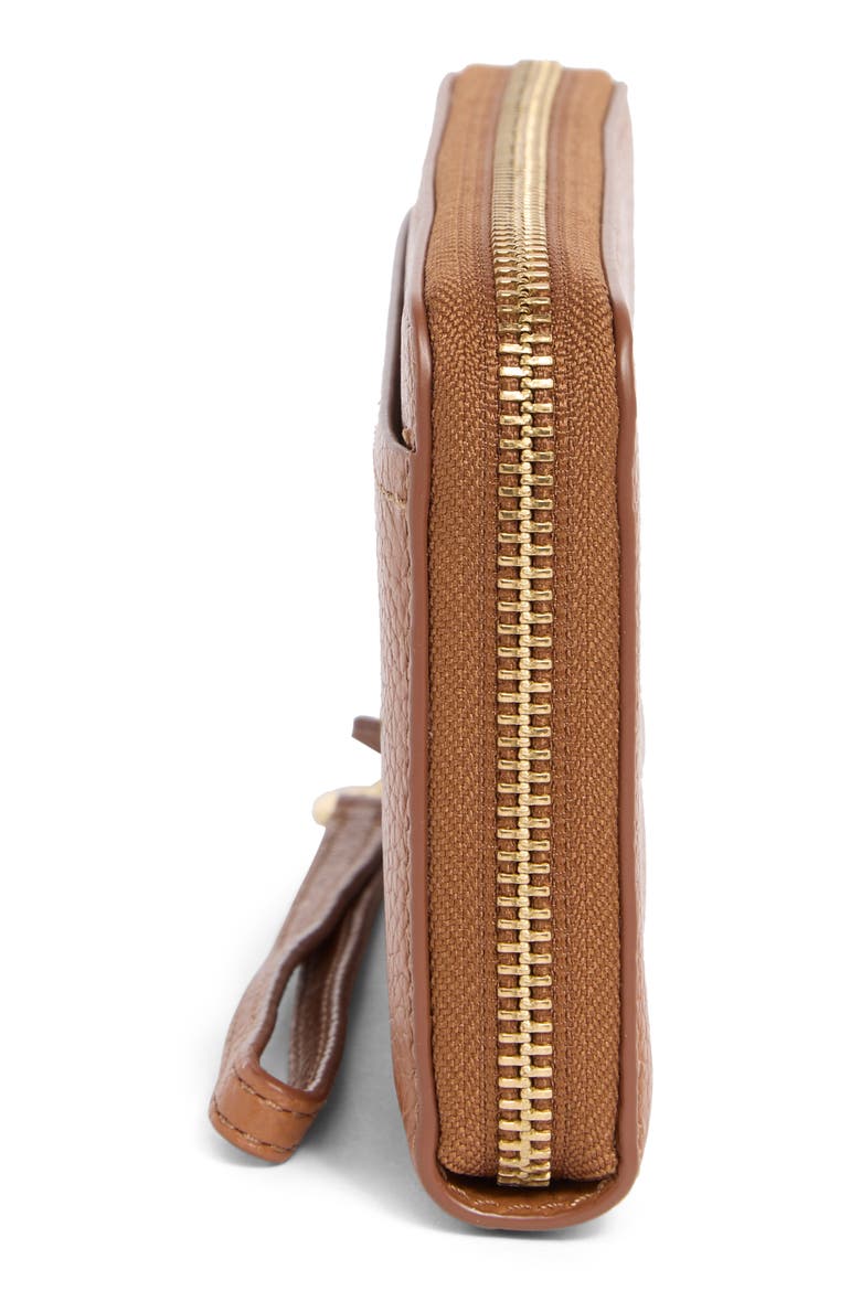 The Continental Leather Wristlet, Alternate, color, ARGAN OIL