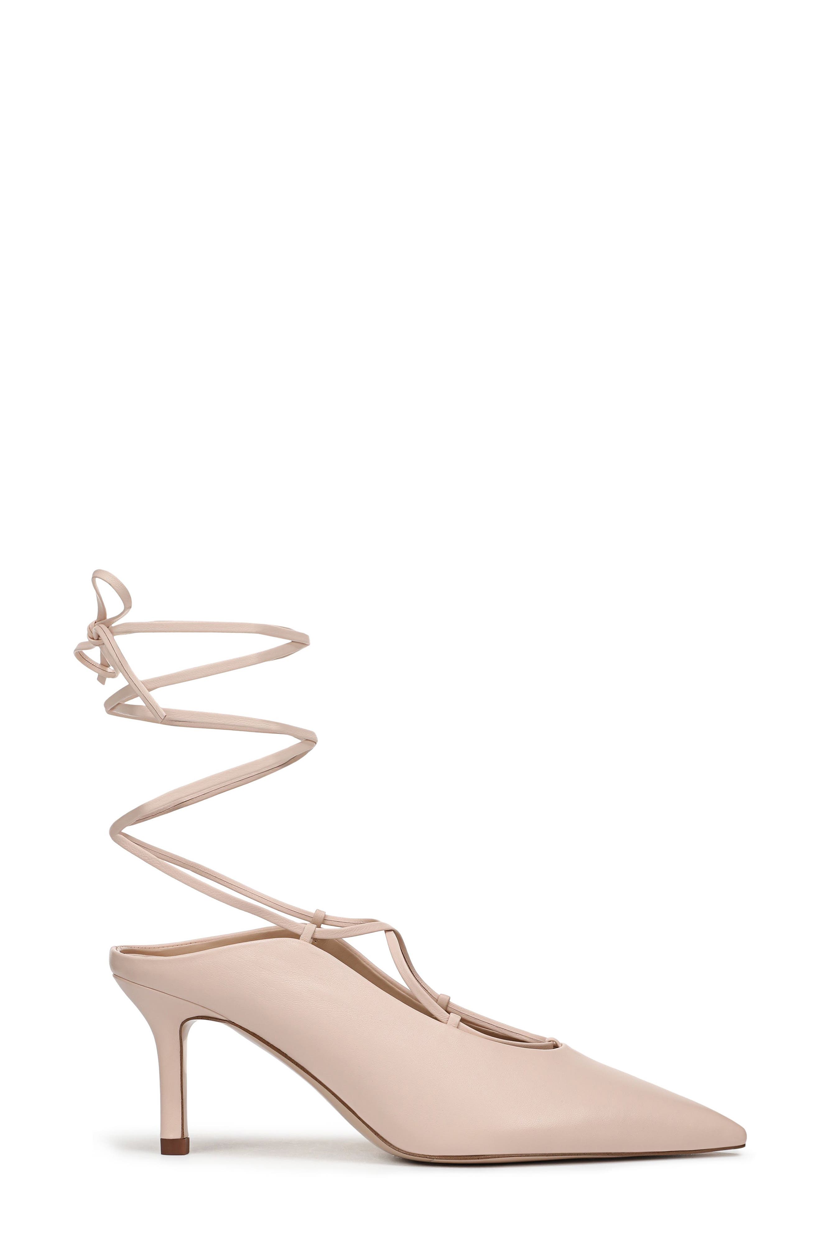 Sloan Ankle Wrap Pointed Toe Mule Pump, Alternate, color, SOFT PINK