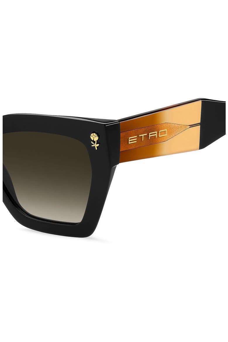 55mm Gradient Cat Eye Sunglasses, Alternate, color, BLACK/ BROWN SF