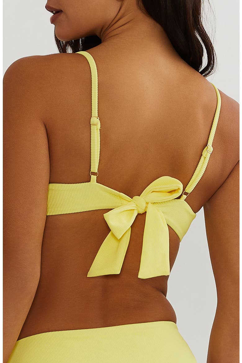 Sedona Ribbed Bikini Top, Alternate, color, BUTTER BLOSSOM