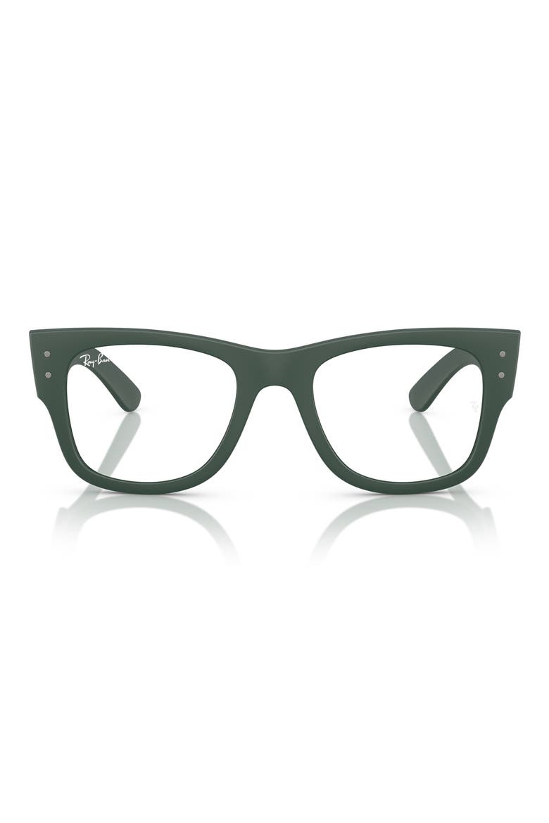 Mega Wayfarer Liteforce 50mm Rectangular Optical Glasses, Main, color, GREEN