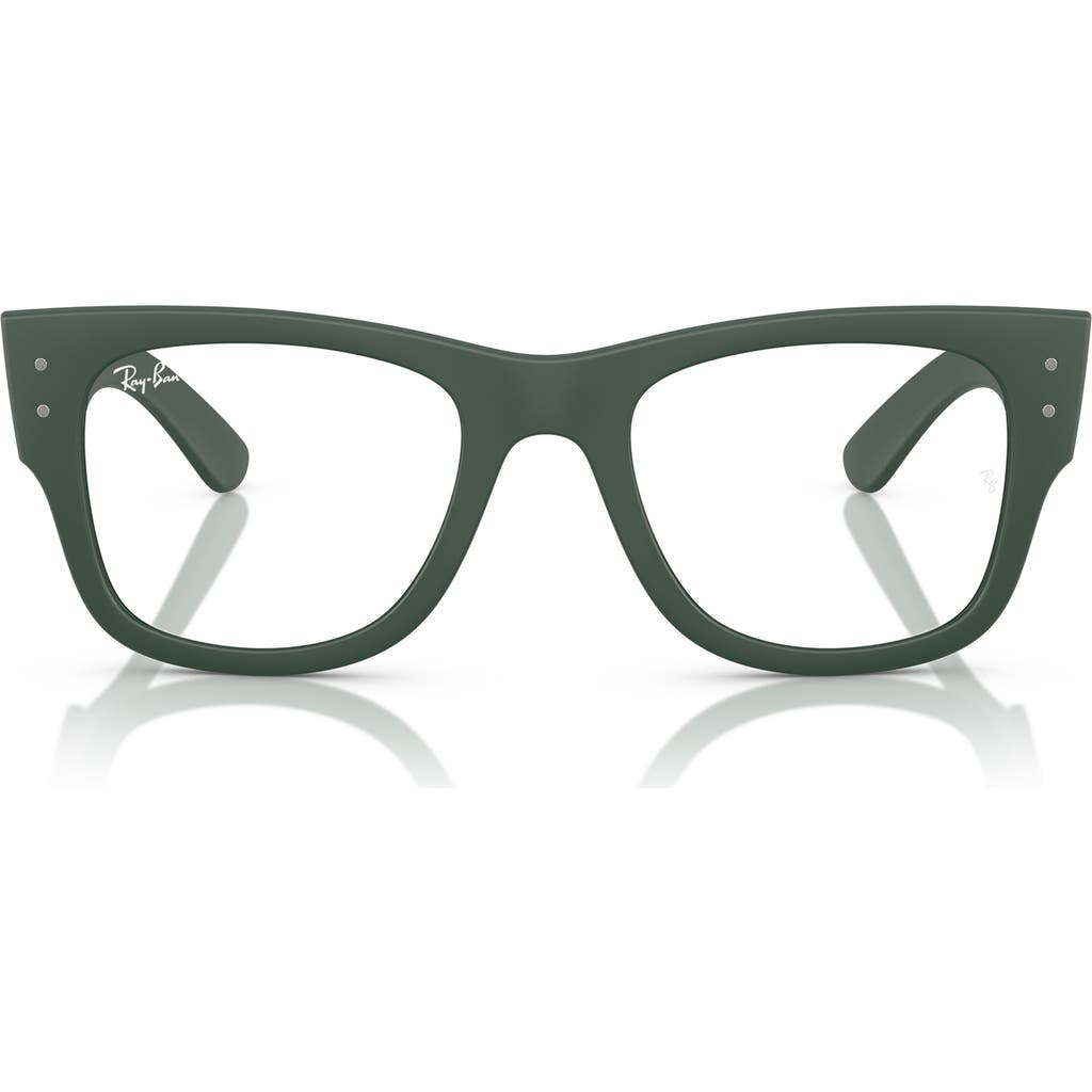 Ray Ban Ray-ban Mega Wayfarer Liteforce 50mm Rectangular Optical Glasses In Green