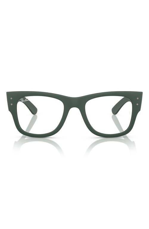 Ray Ban Ray-ban 52mm Square Optical Glasses In Green