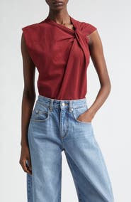 Isabel Marant Nayda Asymmetric Cotton Slub Top