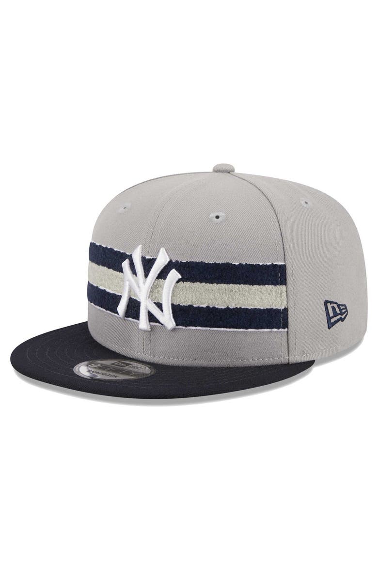Men's New Era Gray/Navy New York Yankees Band 9FIFTY Snapback Hat, Main, color, Gray