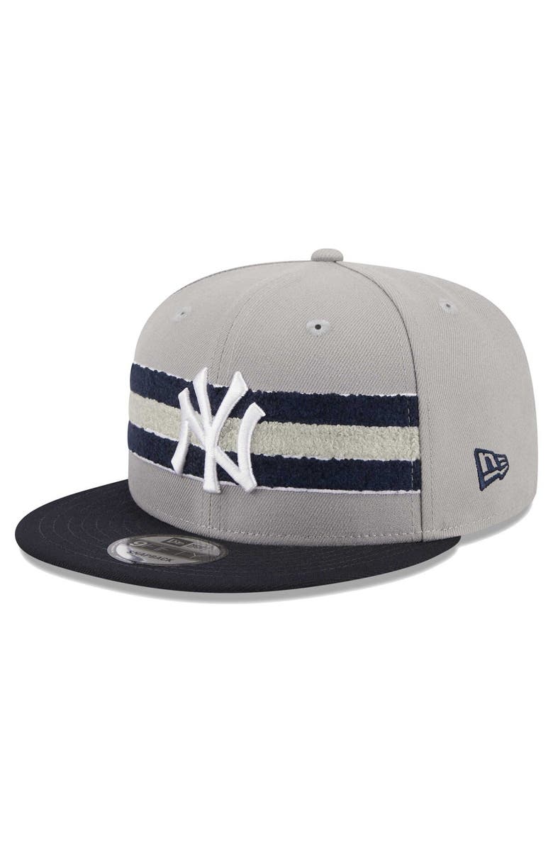 New Era Men's New Era Gray/Navy New York Yankees Band 9FIFTY Snapback Hat, Main, color, Gray