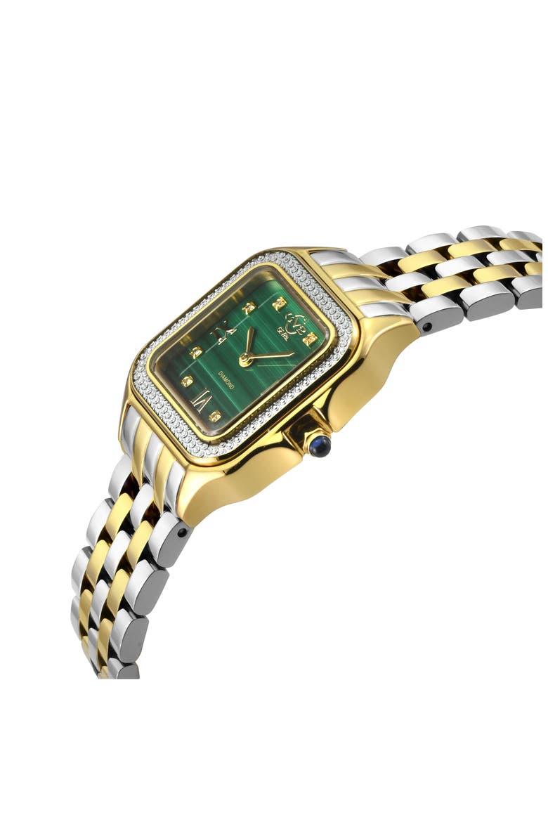 Milan Diamond Dial Bracelet Watch, 27.5mm - 0.04ct., Alternate, color, SILVER/ YELLOW GOLD
