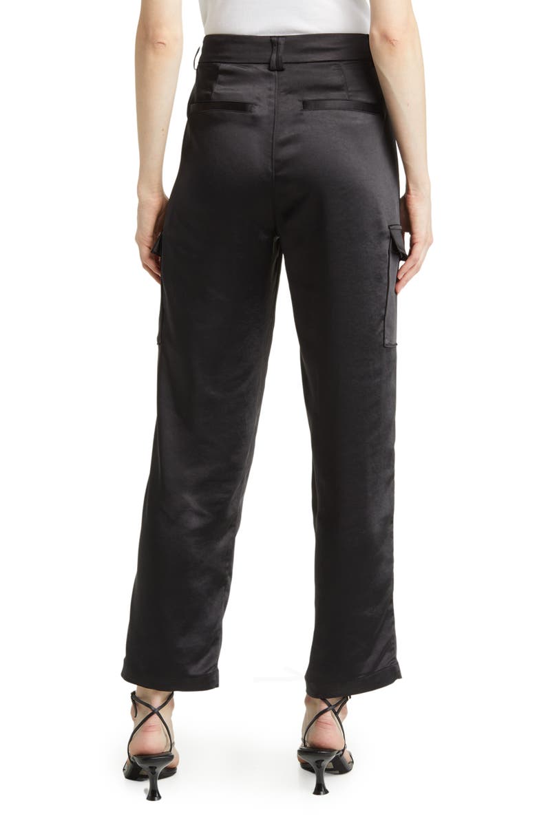 PAIGE Malika Satin Cargo Pants, Alternate, color, 